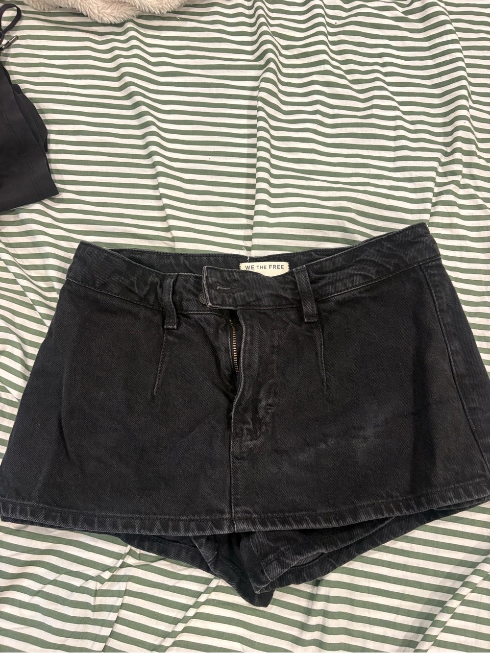 We The Free Black Denim Skort